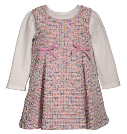Bonnie  Jean Bonnie Jean- Pink Boucle Jumper Set
