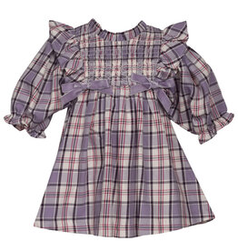 Bonnie  Jean Bonnie Jean- Violette Smocked Plaid Dress