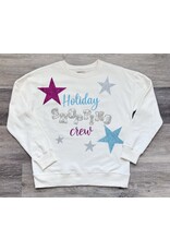 Paper Flowers- Holiday Shopping Crew Glitter & Sequin Sweatshirt