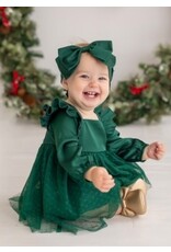 Isobella & Chloe Isobella & Chloe- Green Mistletoe Tulle Dress