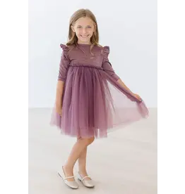 Mila & Rose Mila & Rose- Mauve Shimmer 3/4 Sleeve Tutu Dress