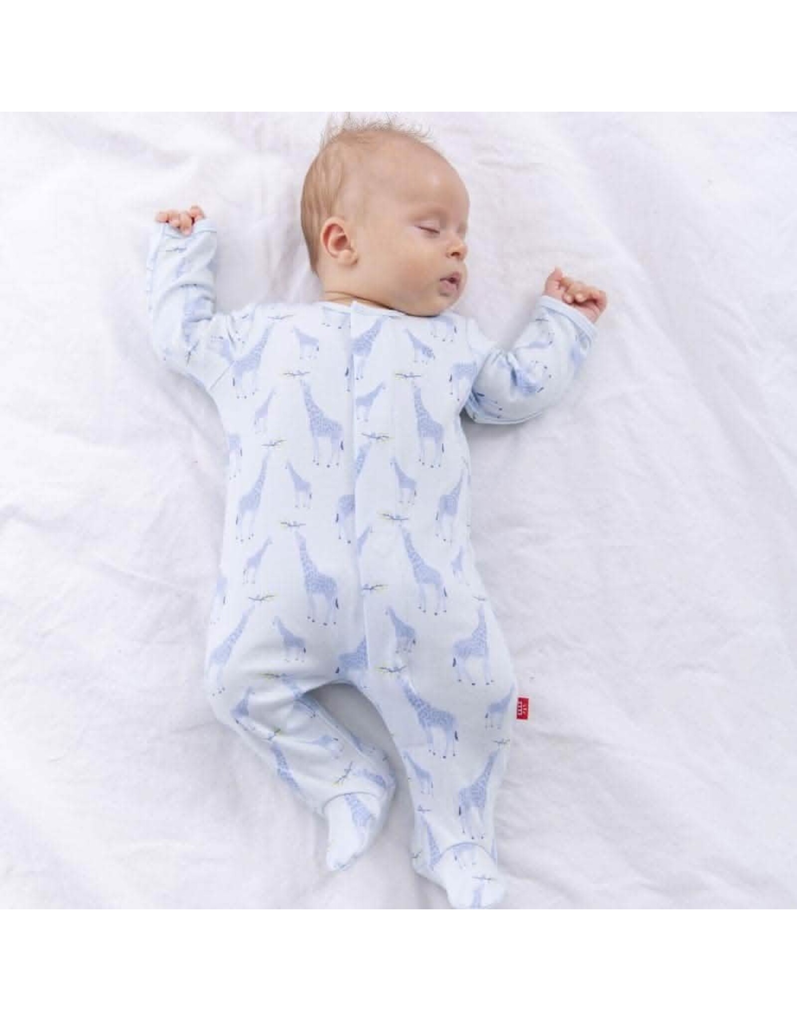 Magnetic Me Magnetic Me- Blue Jolie Giraffe Organic Magnetic Footie