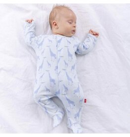 Magnetic Me Magnetic Me- Blue Jolie Giraffe Organic Magnetic Footie