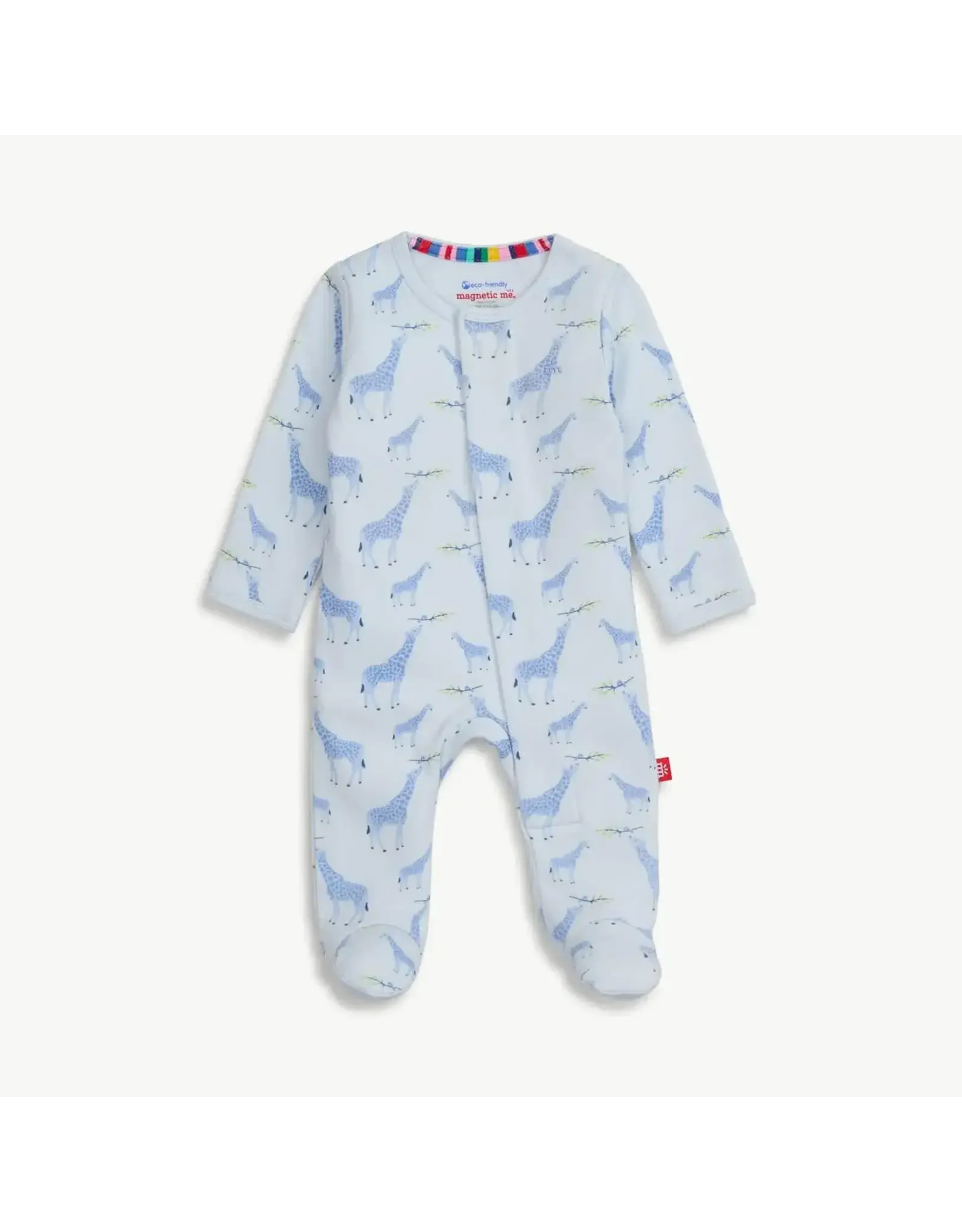 Magnetic Me Magnetic Me- Blue Jolie Giraffe Organic Magnetic Footie