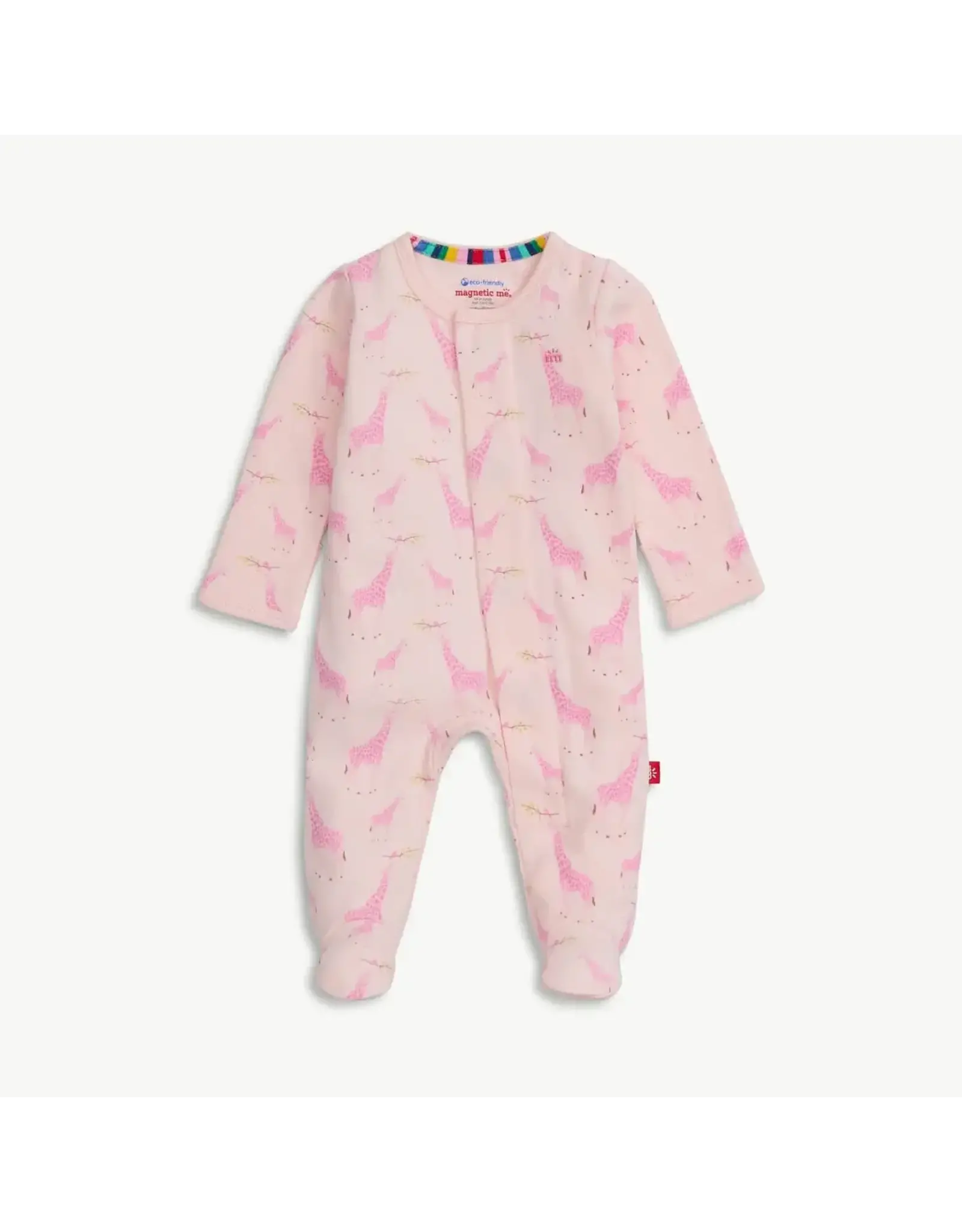 Magnetic Me Magnetic Me- Pink Jolie Giraffe Organic Magnetic Footie