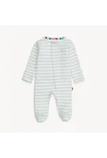 Magnetic Me Magnetic Me- Blue Stripe Organic Magnetic Footie