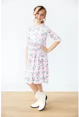 Mila & Rose Mila & Rose- Softly Blooming 3/4 PocketTwirl Dress