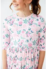 Mila & Rose Mila & Rose- Softly Blooming 3/4 PocketTwirl Dress