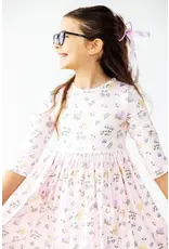Mila & Rose Mila & Rose- Pastel Petals 3/4 PocketTwirl Dress