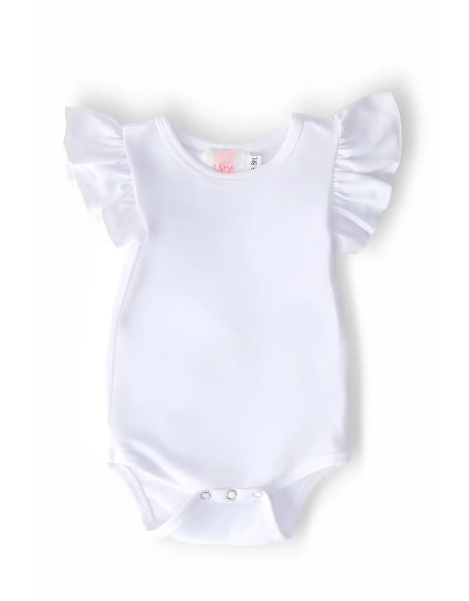 Mila & Rose Mila & Rose- White S/S Flutter Bodysuit