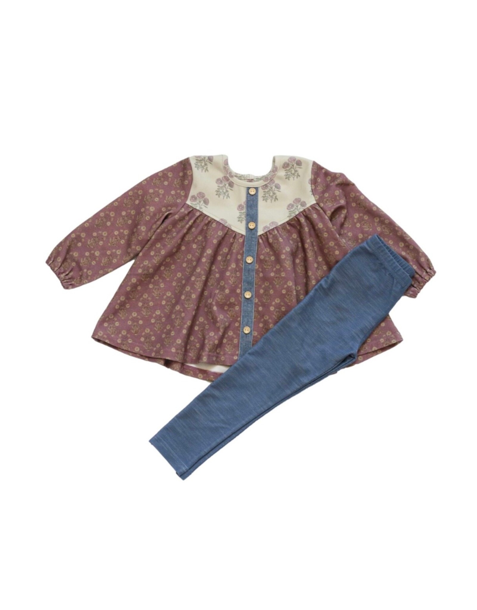 Be Girl Clothing Be Girl- Rose Floral Tunic Set
