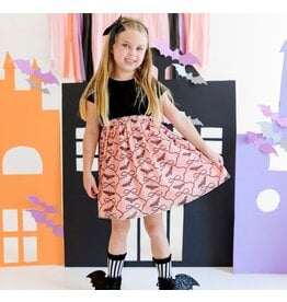 Sweet Wink- Bat Trellis Halloween S/S Tutu Dress