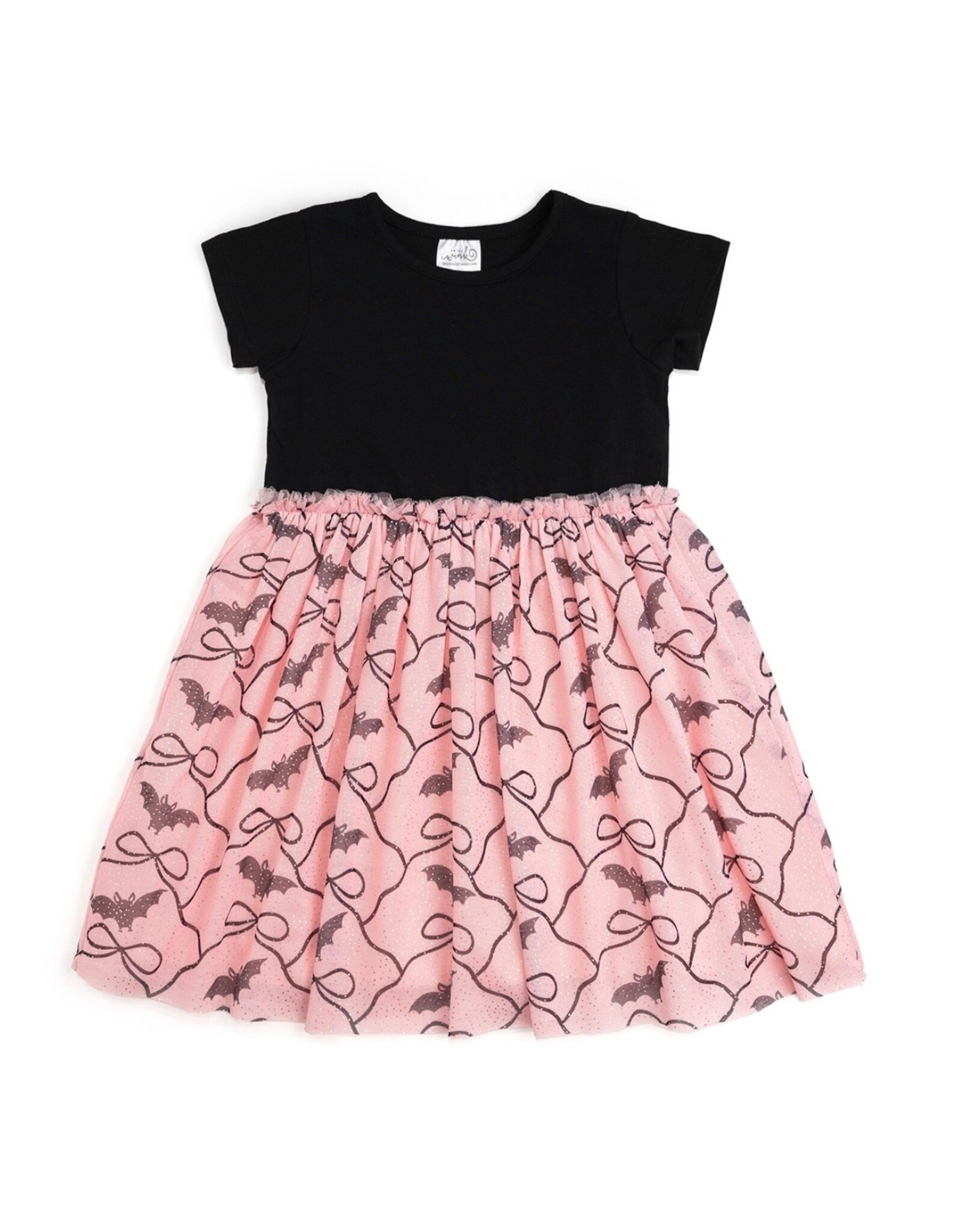 Sweet Wink- Bat Trellis Halloween S/S Tutu Dress