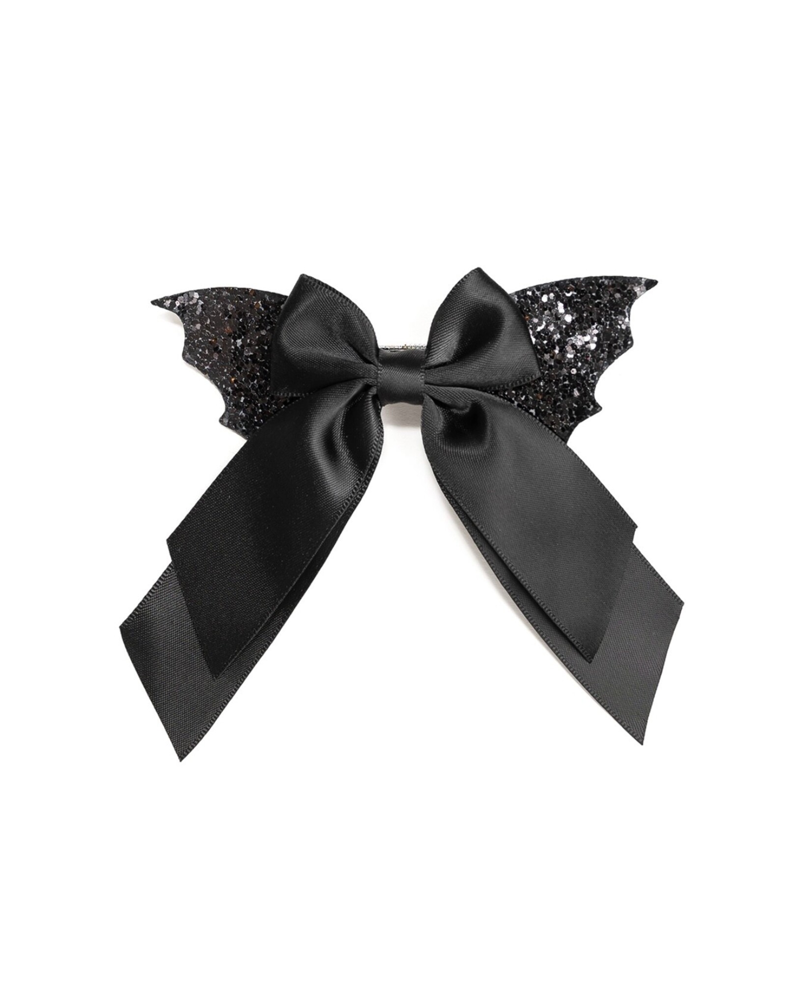 Sweet Wink- Glitter Bat Halloween Coquette Bow Clip