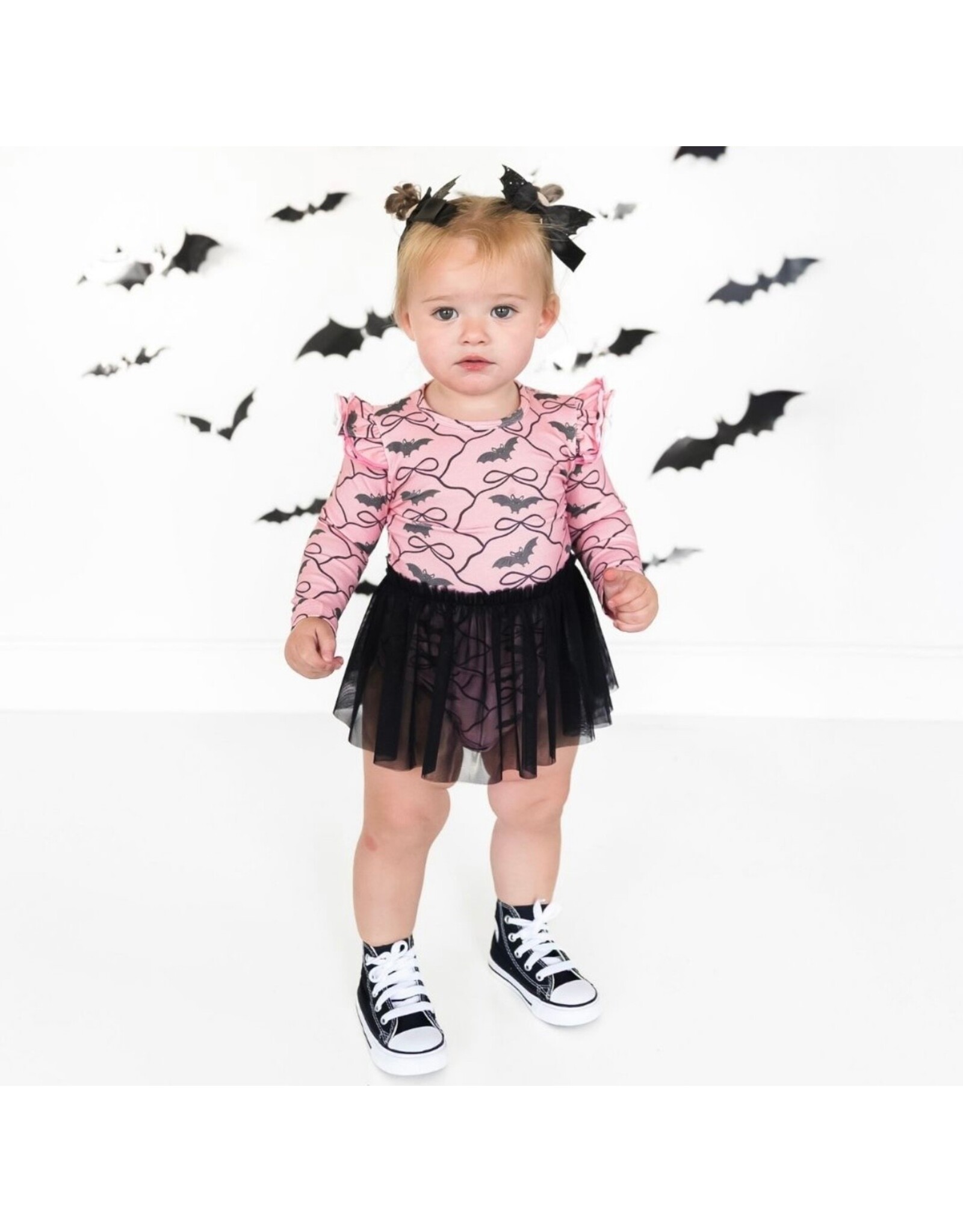 Sweet Wink- Glitter Bat Halloween Coquette Bow Clip