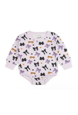 Sweet Wink- Spooky Bows L/S Lavender Romper