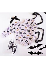 Sweet Wink- Spooky Bows L/S Lavender Romper