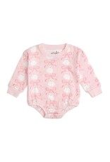 Sweet Wink- Coquette Ghost Pink Romper