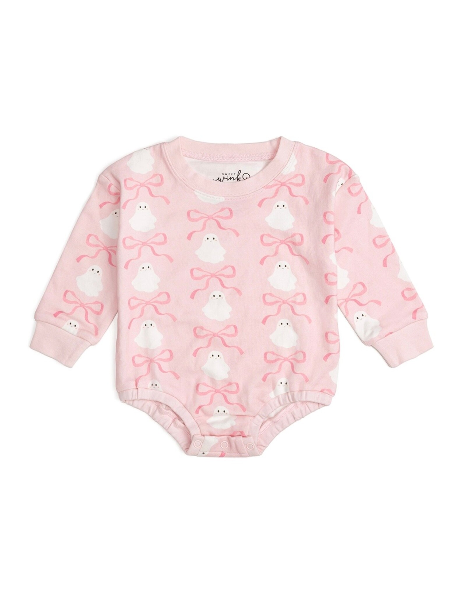 Sweet Wink- Coquette Ghost Pink Romper
