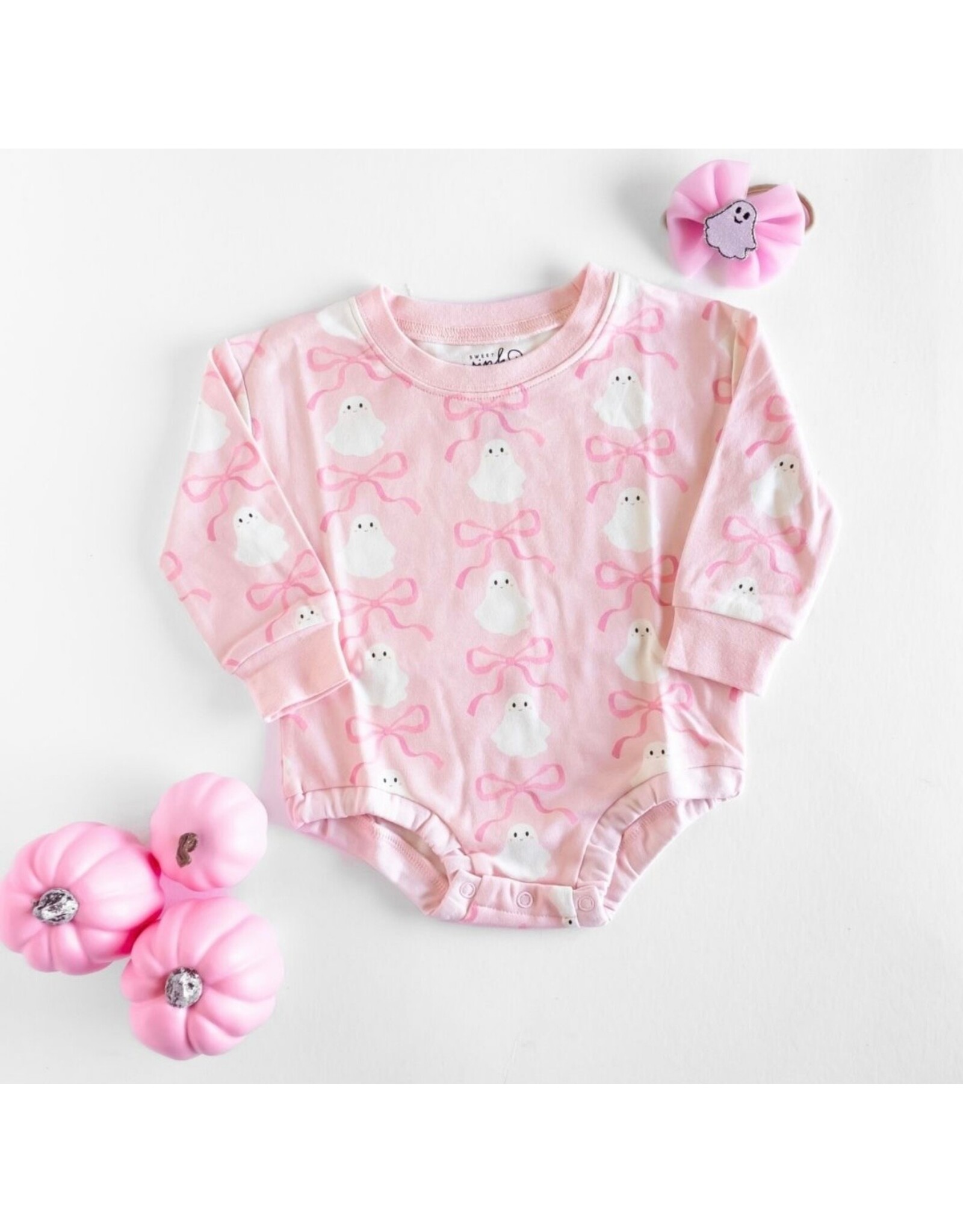 Sweet Wink- Coquette Ghost Pink Romper