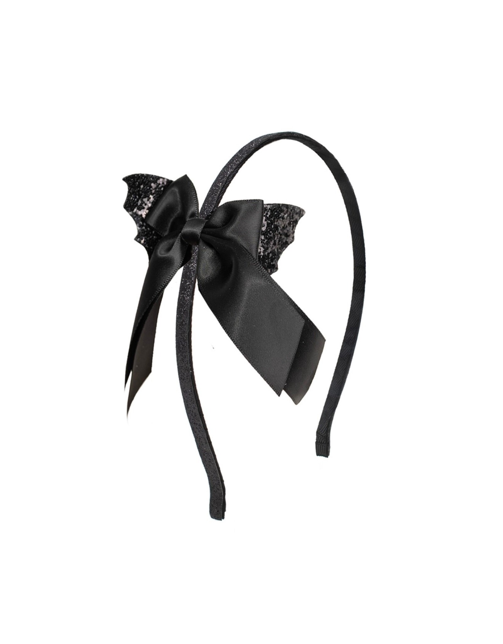Sweet Wink- Glitter Bat Halloween Coquette Bow Headband