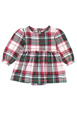 Ruffle Butts Ruffle Butts- Dashing Dreams Plaid Knit Skirted Romper