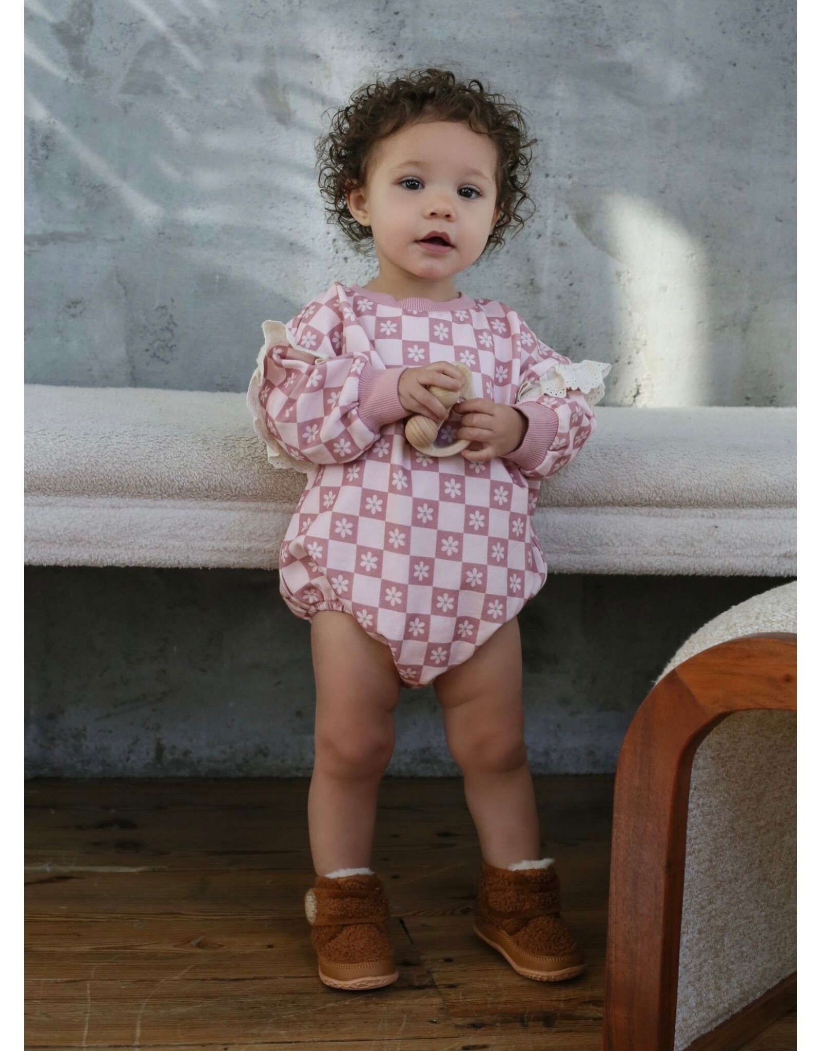 Be Girl Clothing Be Girl- Daisy French Terry Romper