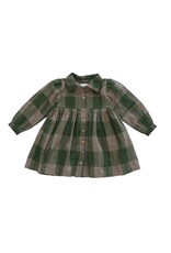 Be Girl Clothing Be Girl- Pine Flannel Collared Dress