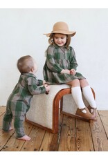 Be Girl Clothing Be Girl- Pine Flannel Collared Dress