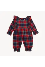 Magnetic Me Magnetic Me- Holiday Plaid Flannel Magnetic Ruffle Romper