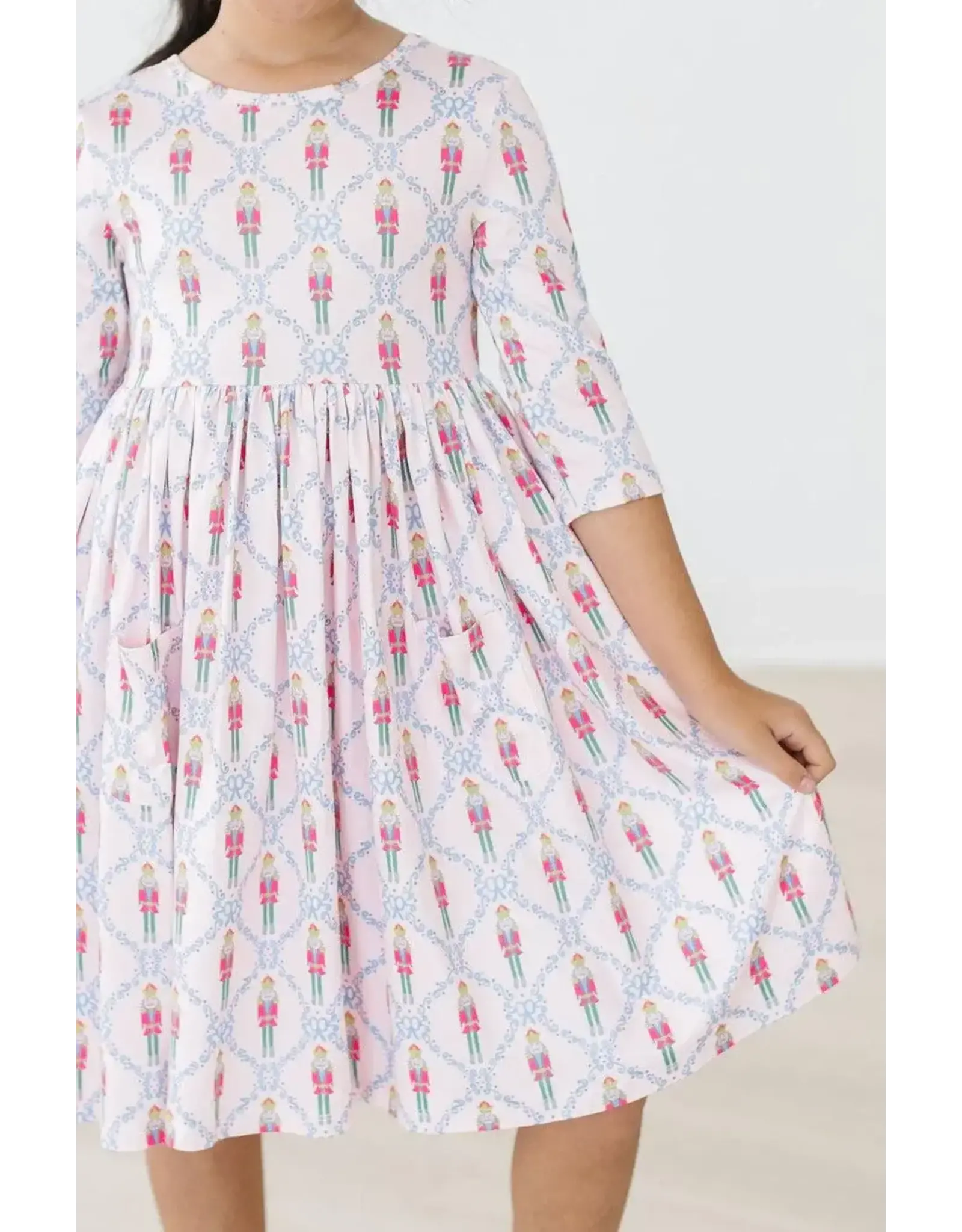 Mila & Rose Mila & Rose- Pink Nutcracker Pocket Twirl Dress
