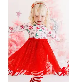 Sweet Wink Sweet Wink- Disco Christmas L/S Tutu Dress
