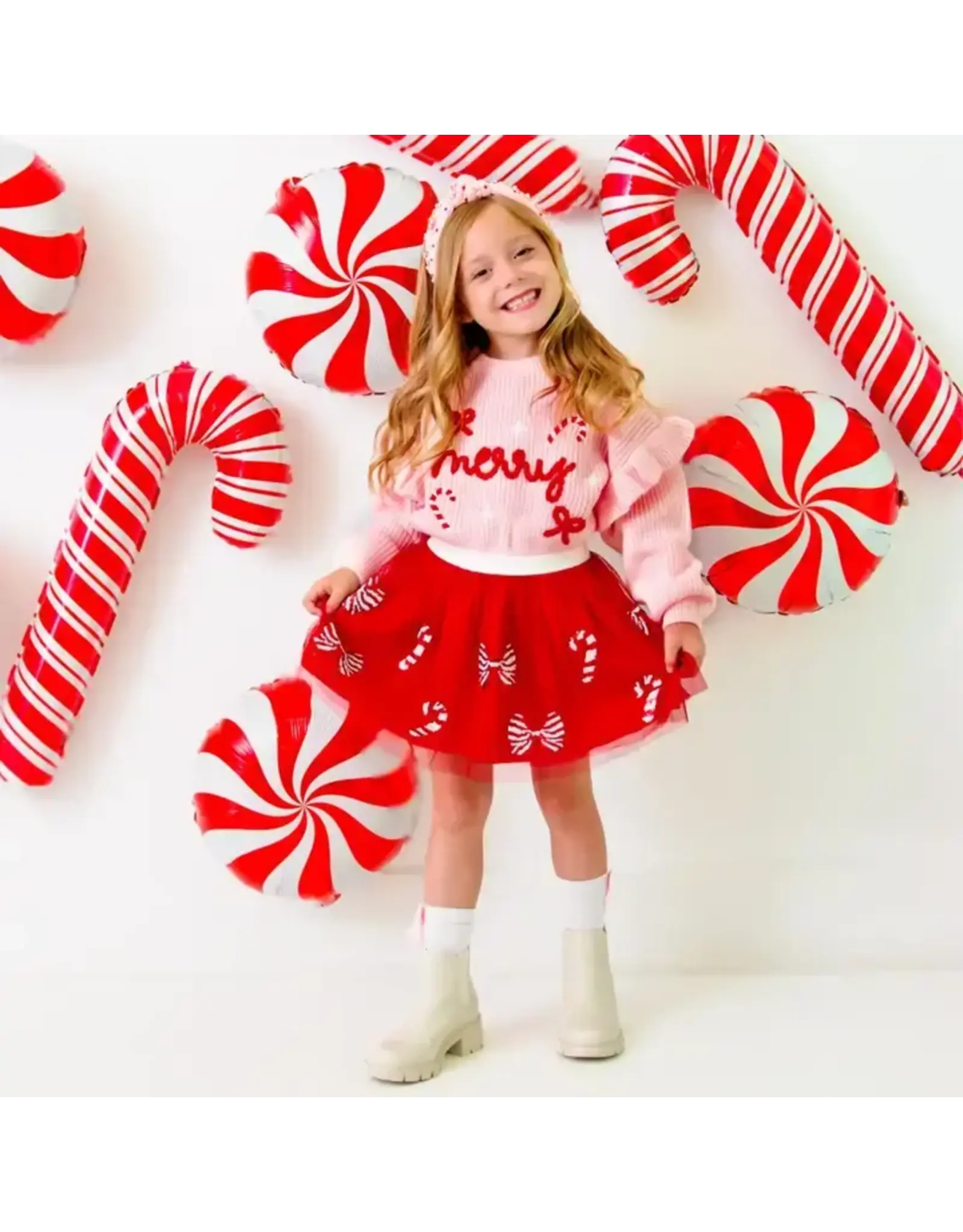Sweet Wink- Candy Cane Coquette Sequin Tutu