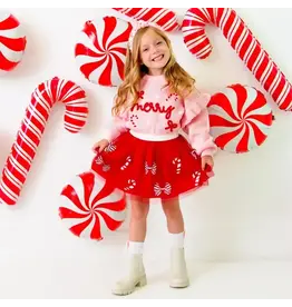 Sweet Wink- Candy Cane Coquette Sequin Tutu