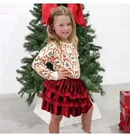 Sweet Wink- Ruby Red Velvet Tiered Christmas Tutu