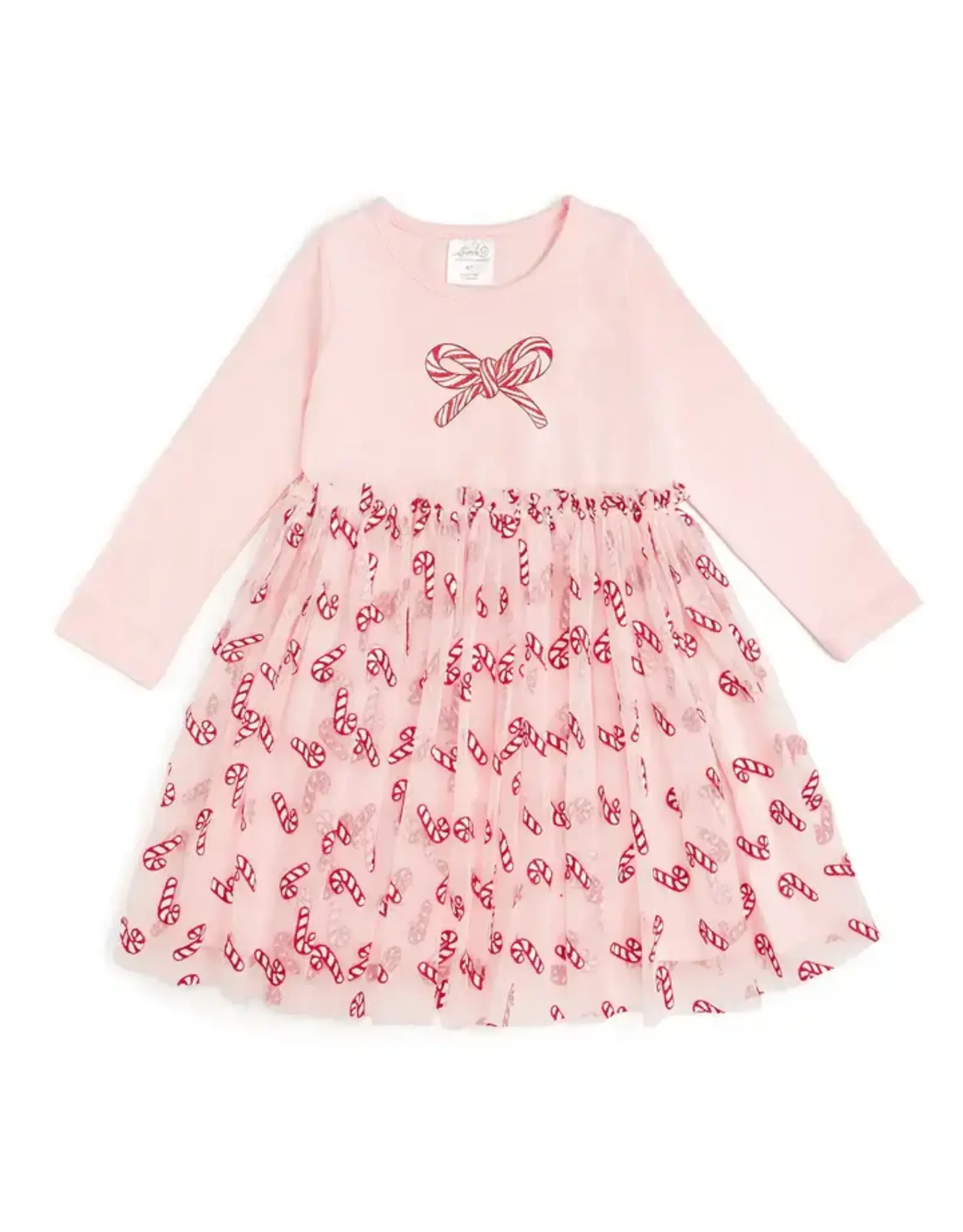 Sweet Wink- Candy Cane Confetti Christmas L/S Tutu Dress