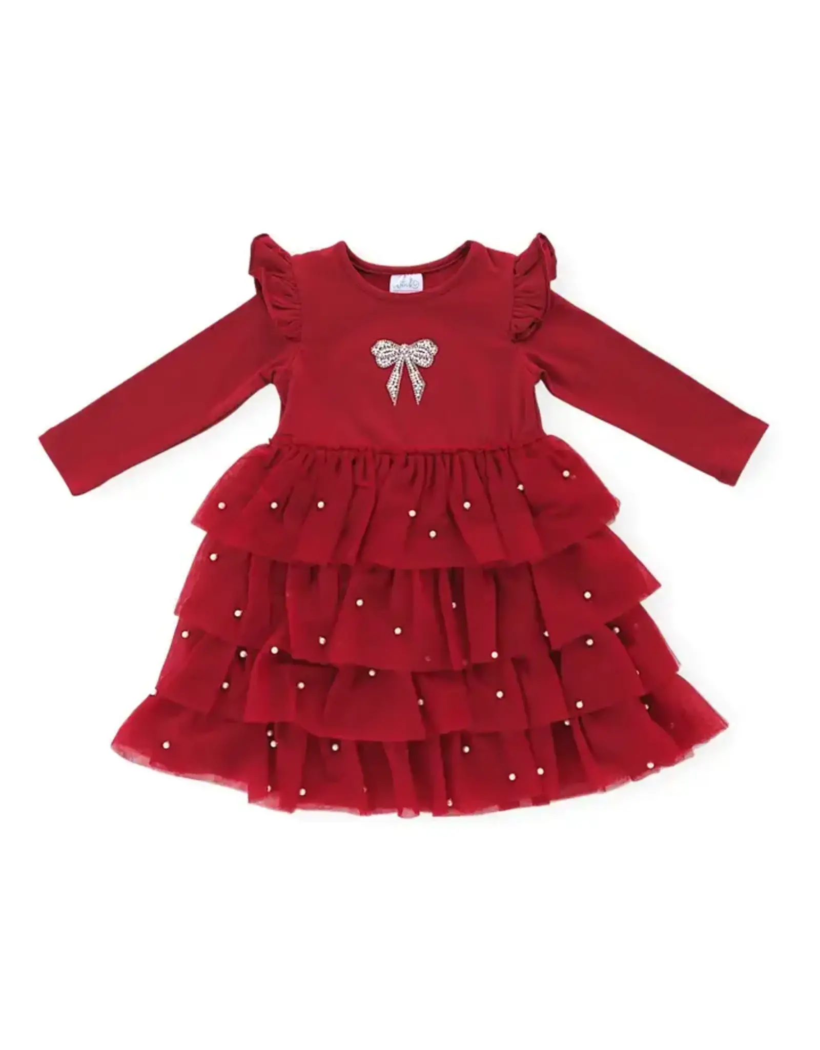 Sweet Wink Sweet Wink- Christmas Pearl L/S Tutu Dress