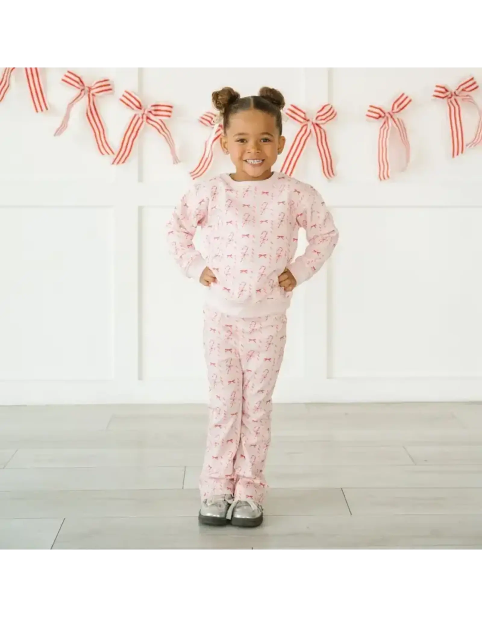 Sweet Wink- Candy Cane Lane Christmas Sweatshirt: Ballet