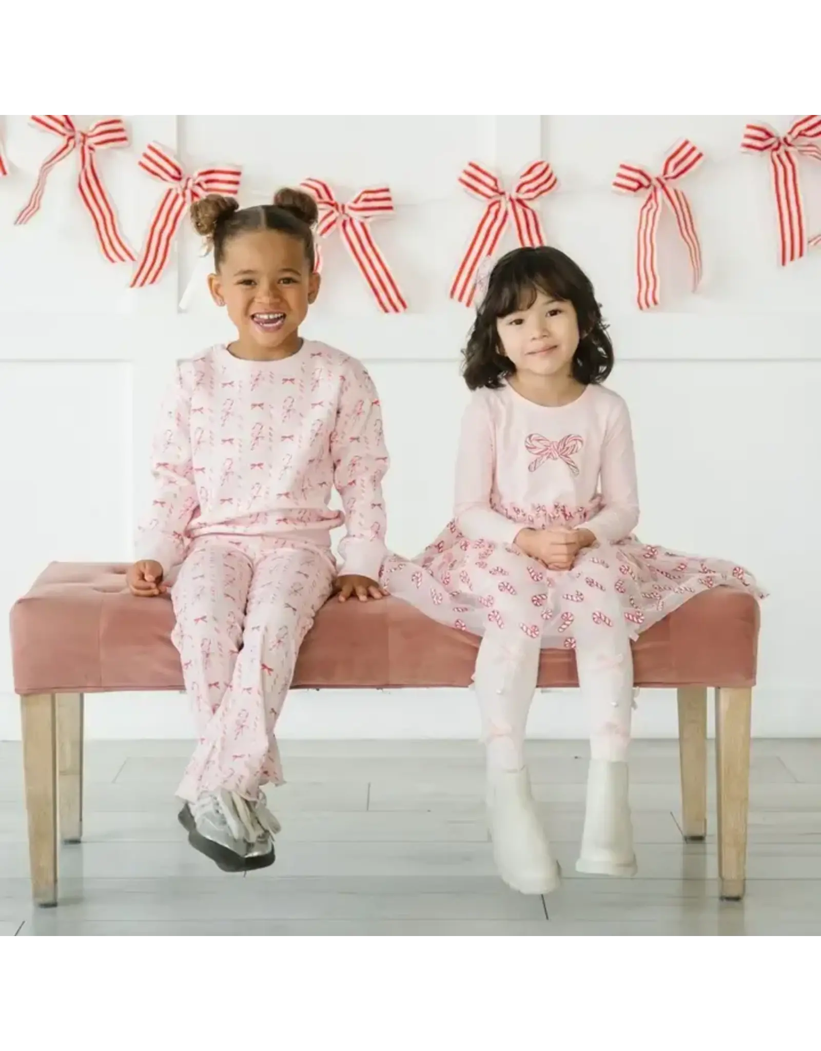 Sweet Wink- Candy Cane Lane Christmas Sweatshirt: Ballet