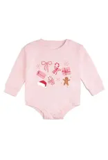 Sweet Wink- Christmas Fun L/S Romper: Ballet