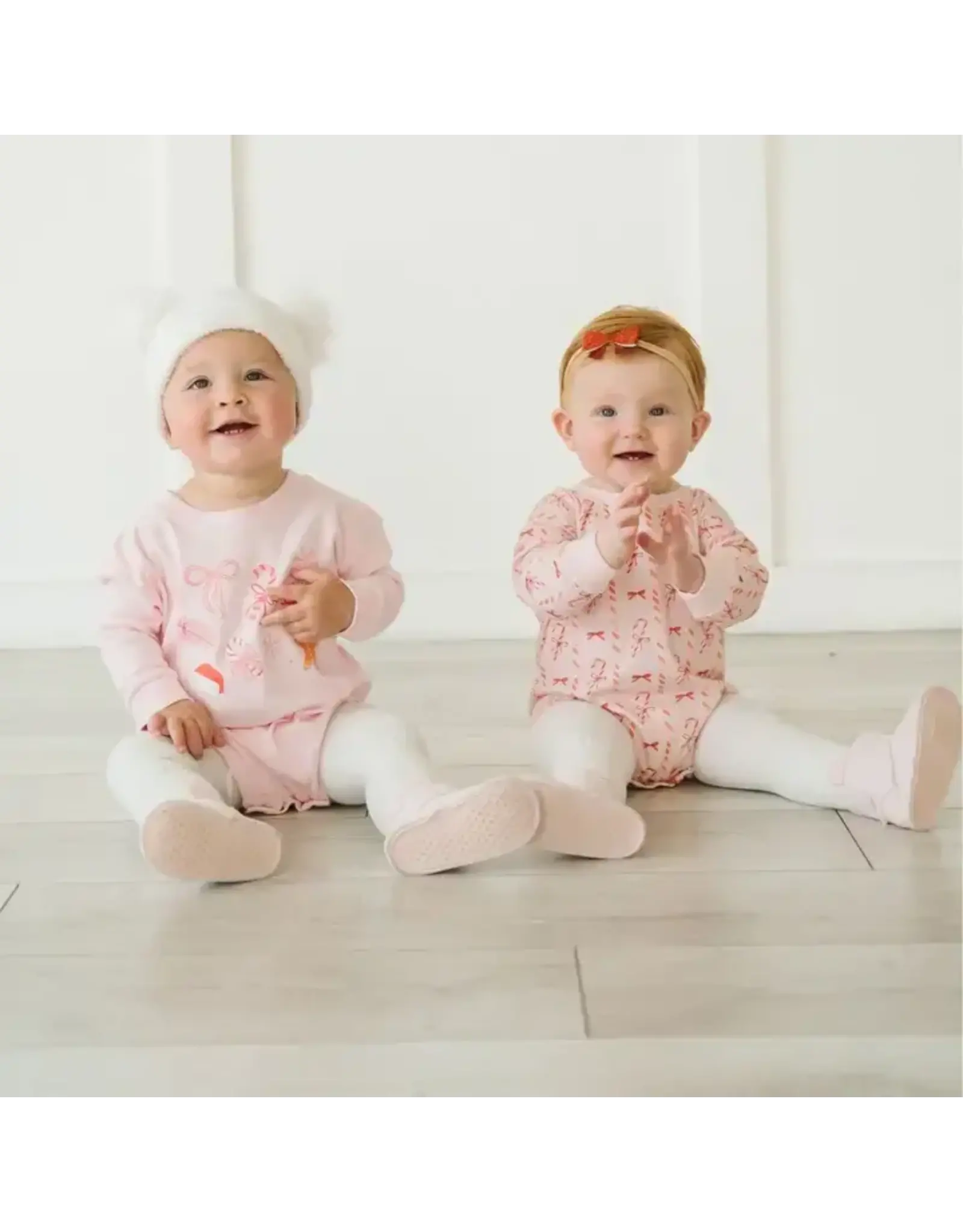 Sweet Wink- Christmas Fun L/S Romper: Ballet