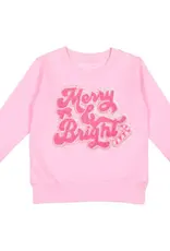 Sweet Wink- Merry & Bright Patch Christmas Sweatshirt