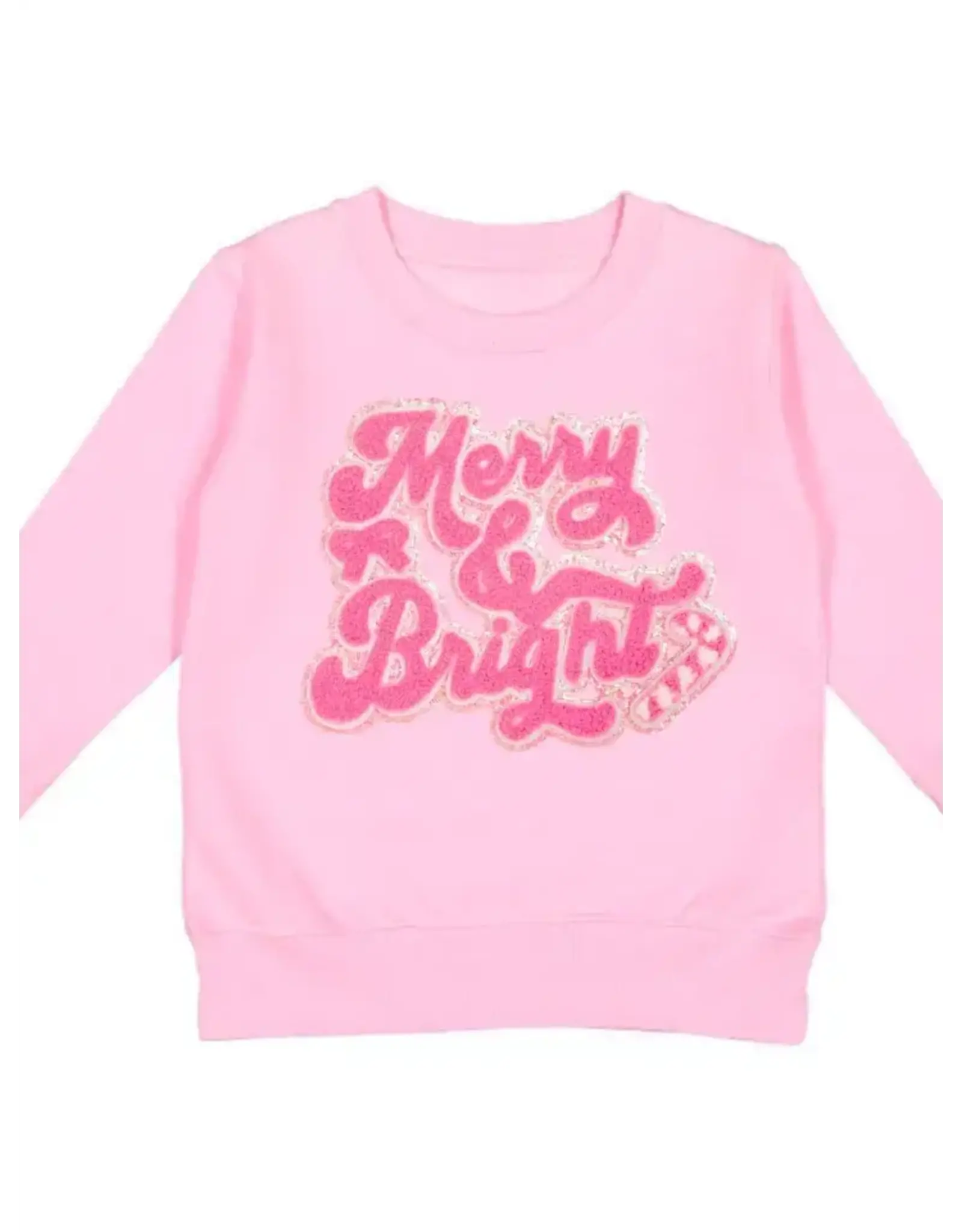 Sweet Wink- Merry & Bright Patch Christmas Sweatshirt