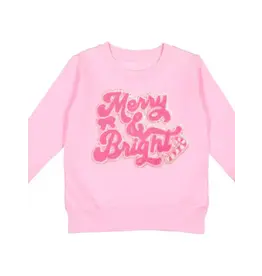 Sweet Wink- Merry & Bright Patch Christmas Sweatshirt