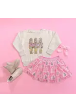 Sweet Wink- Pastel Nutcracker Patch Christmas Sweatshirt