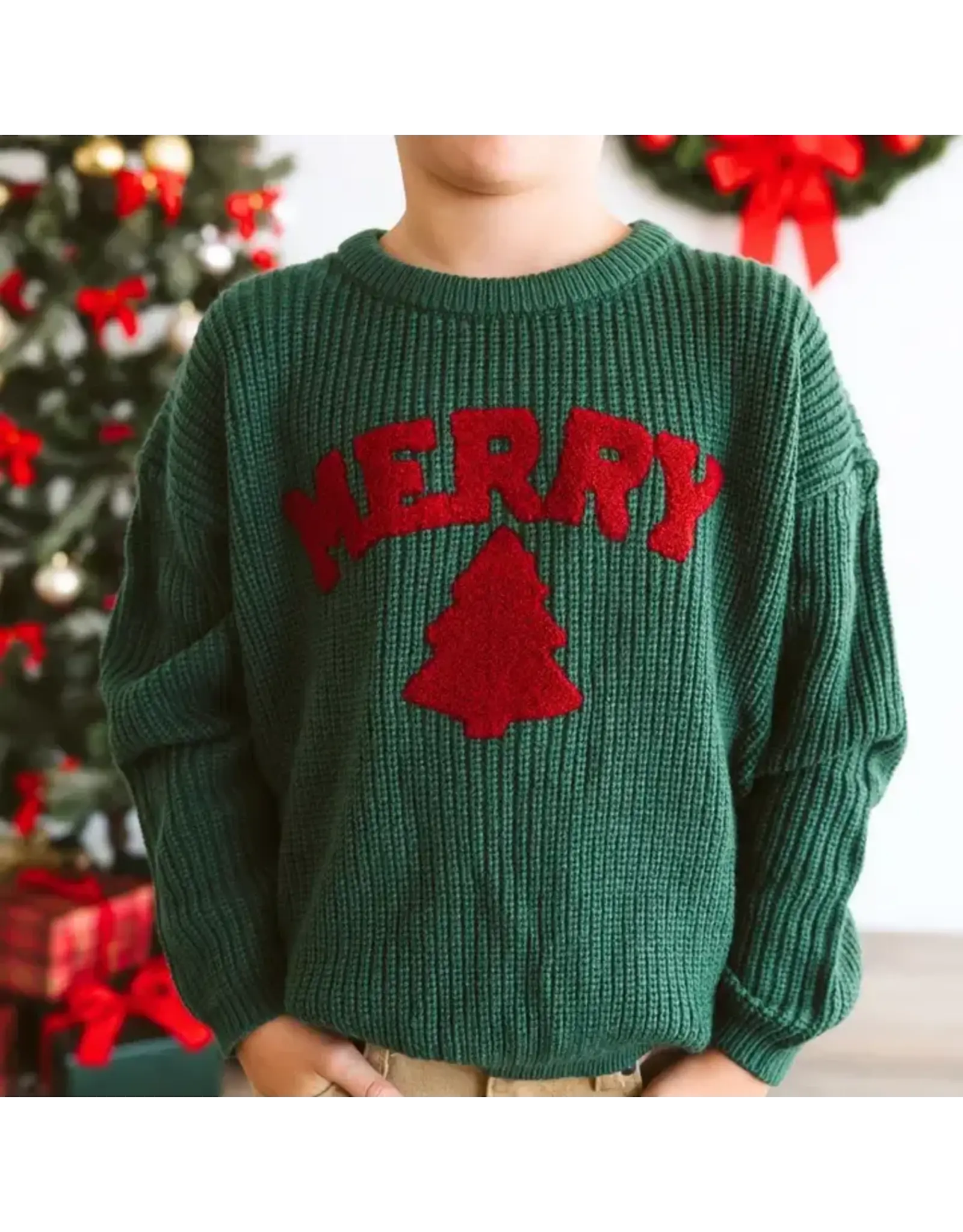 Sweet Wink-  Merry Patch Christmas Knit Sweater