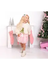 Sweet Wink-  Coquette Christmas Tree Knit Sweater