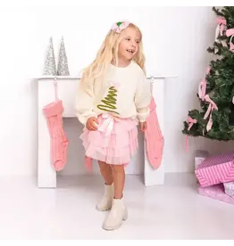 Sweet Wink-  Coquette Christmas Tree Knit Sweater