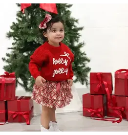Sweet Wink-  Holly Jolly Bow Christmas Knit Sweater
