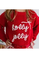 Sweet Wink-  Holly Jolly Bow Christmas Knit Sweater